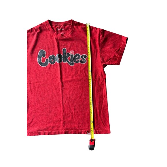 Berner COOKIES Clothing SF Hardwood Flava Red Tee Distressed Preowned Mens L - Picture 5 of 9